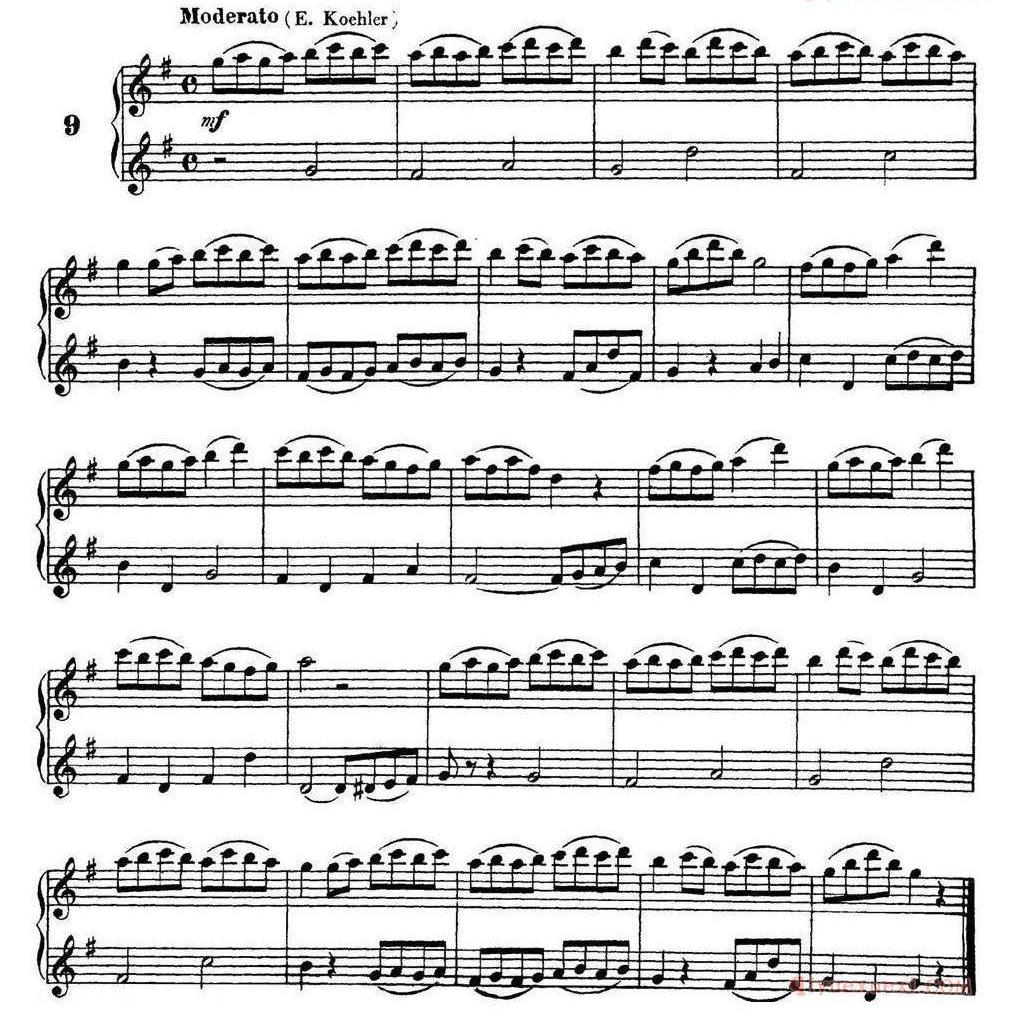 柯勒40首长笛提高练习曲OP.55(NO.1-NO.25)
