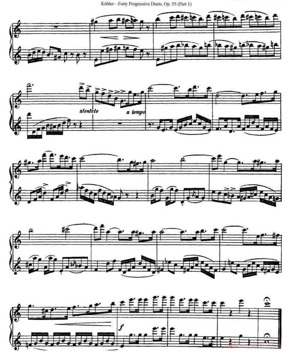 柯勒40首长笛提高练习曲OP.55(NO.1-NO.25)