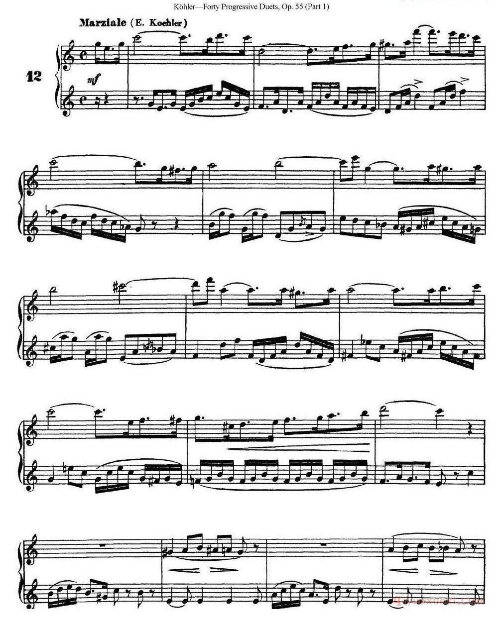 柯勒40首长笛提高练习曲OP.55(NO.1-NO.25)