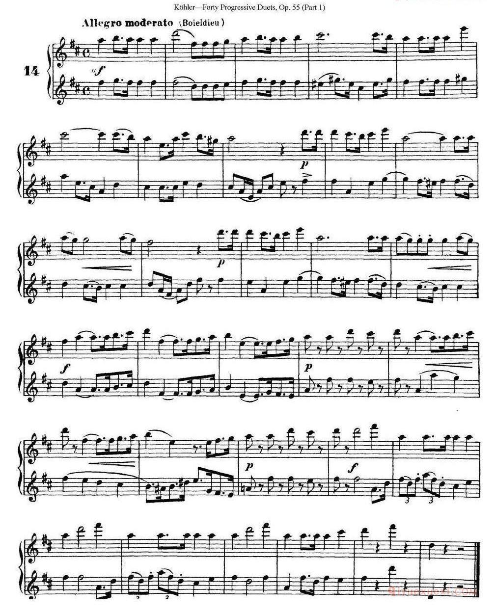 柯勒40首长笛提高练习曲OP.55(NO.1-NO.25)