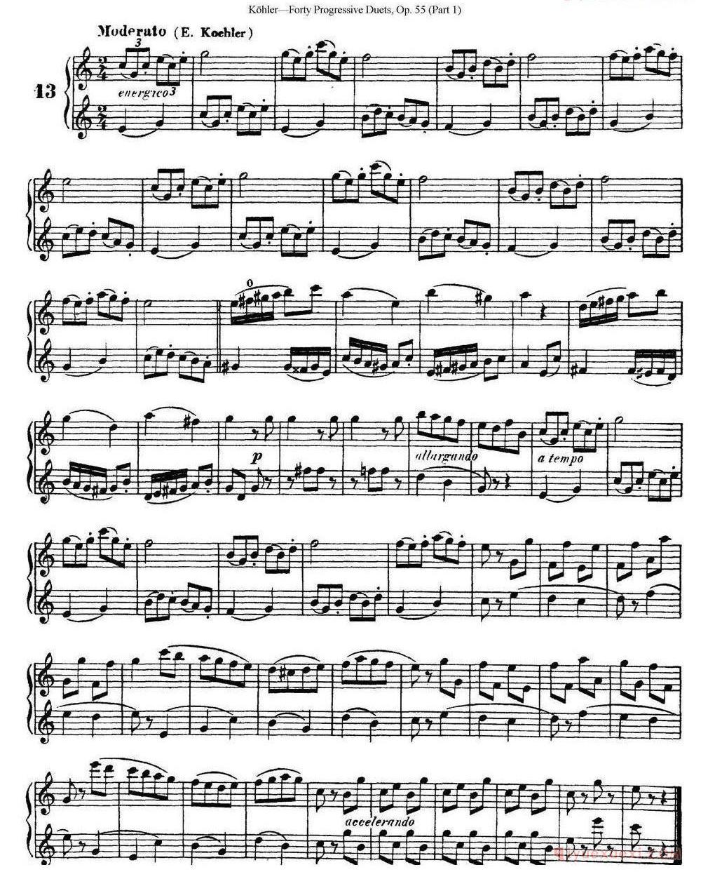 柯勒40首长笛提高练习曲OP.55(NO.1-NO.25)