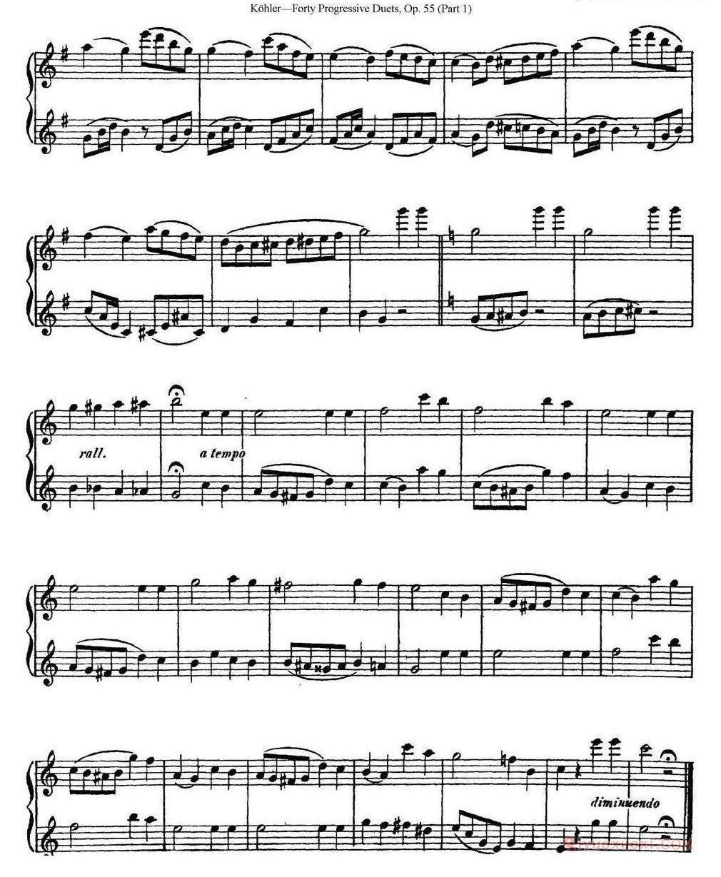 柯勒40首长笛提高练习曲OP.55(NO.1-NO.25)