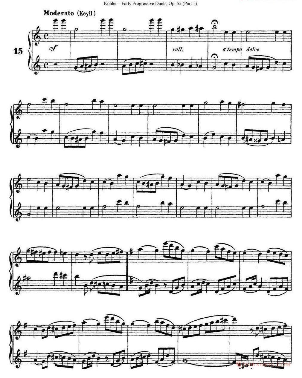 柯勒40首长笛提高练习曲OP.55(NO.1-NO.25)