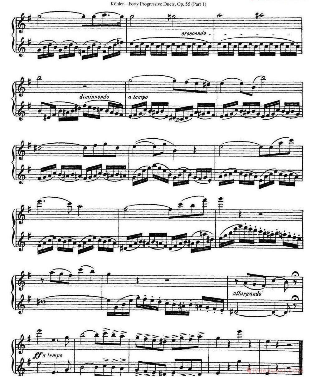 柯勒40首长笛提高练习曲OP.55(NO.1-NO.25)