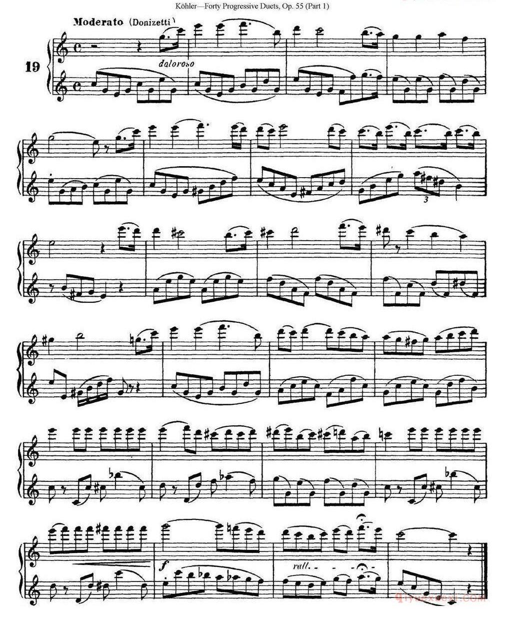 柯勒40首长笛提高练习曲OP.55(NO.1-NO.25)