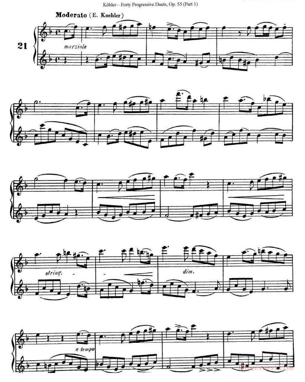 柯勒40首长笛提高练习曲OP.55(NO.1-NO.25)