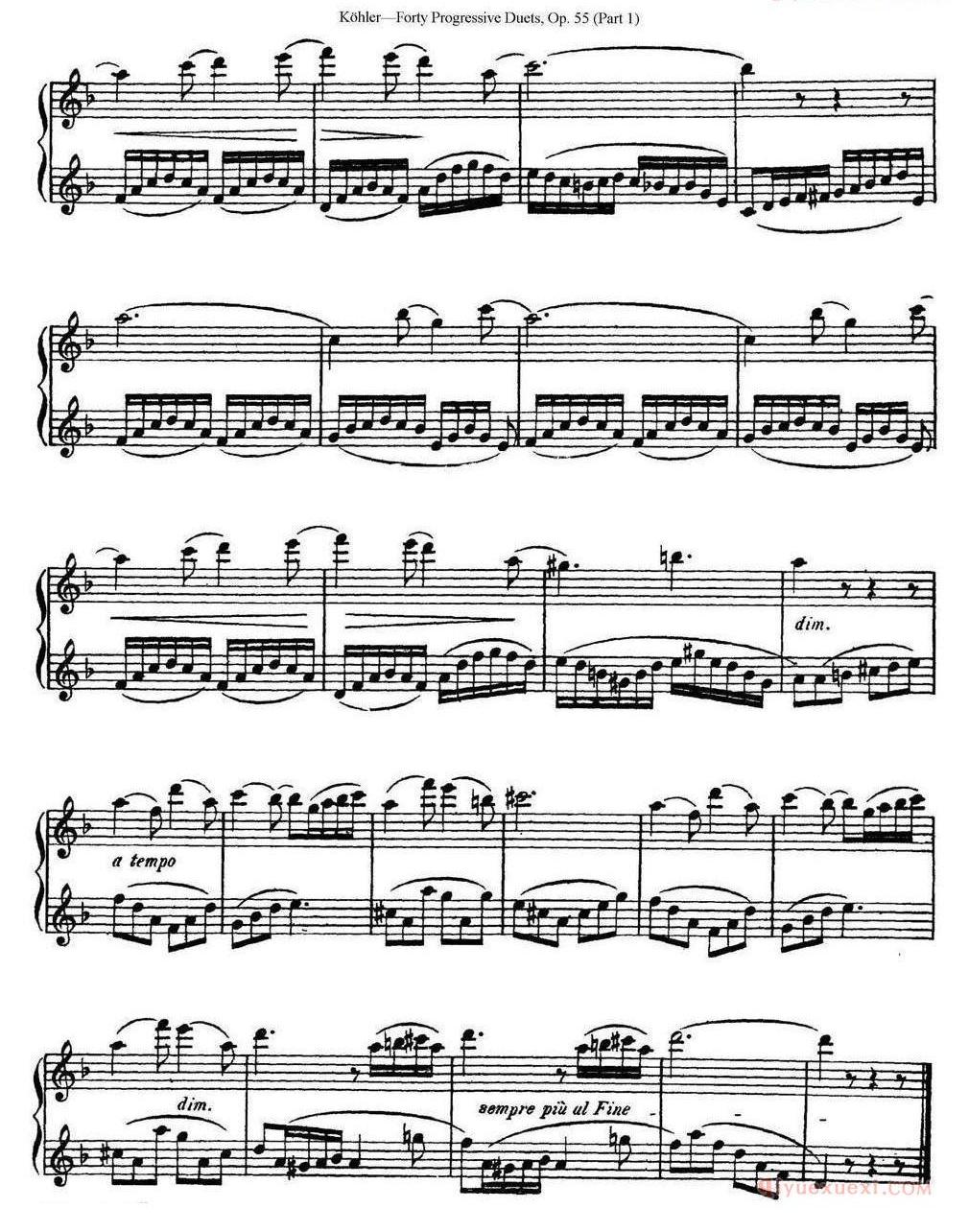 柯勒40首长笛提高练习曲OP.55(NO.1-NO.25)