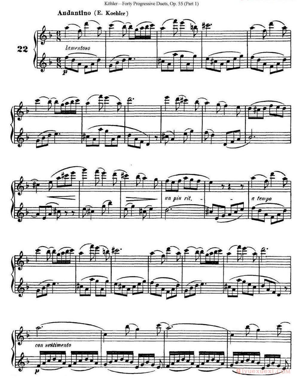 柯勒40首长笛提高练习曲OP.55(NO.1-NO.25)