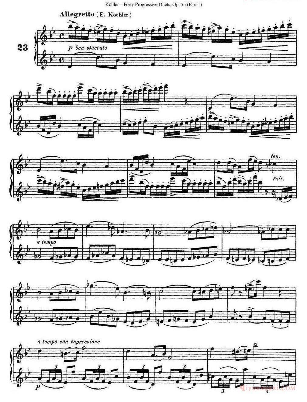 柯勒40首长笛提高练习曲OP.55(NO.1-NO.25)