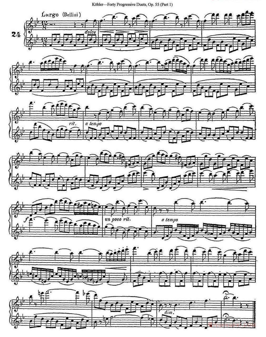柯勒40首长笛提高练习曲OP.55(NO.1-NO.25)