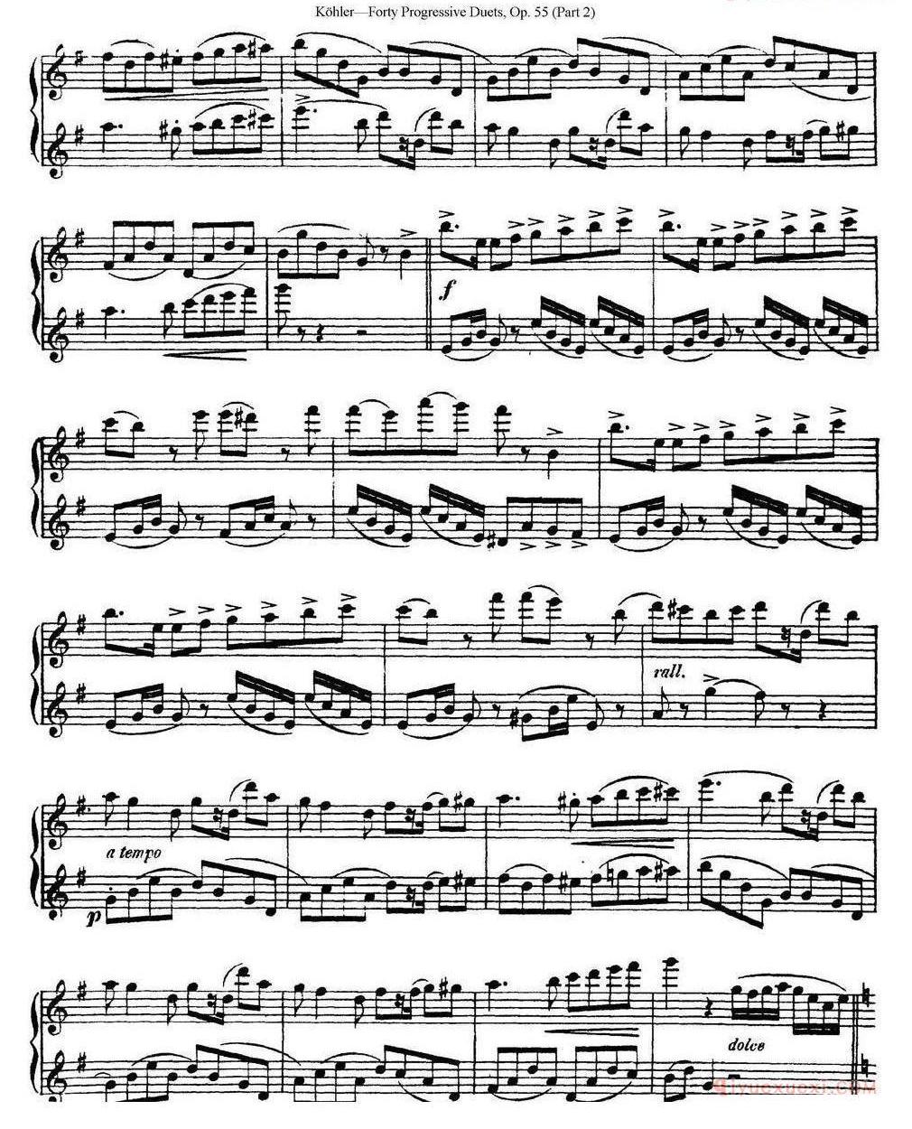 柯勒40首长笛提高练习曲OP.55(二重奏)NO.1-NO.15