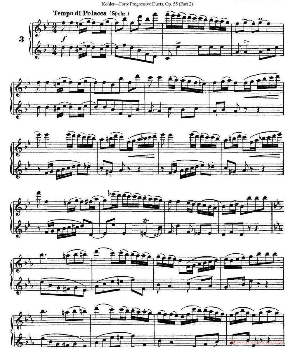 柯勒40首长笛提高练习曲OP.55(二重奏)NO.1-NO.15