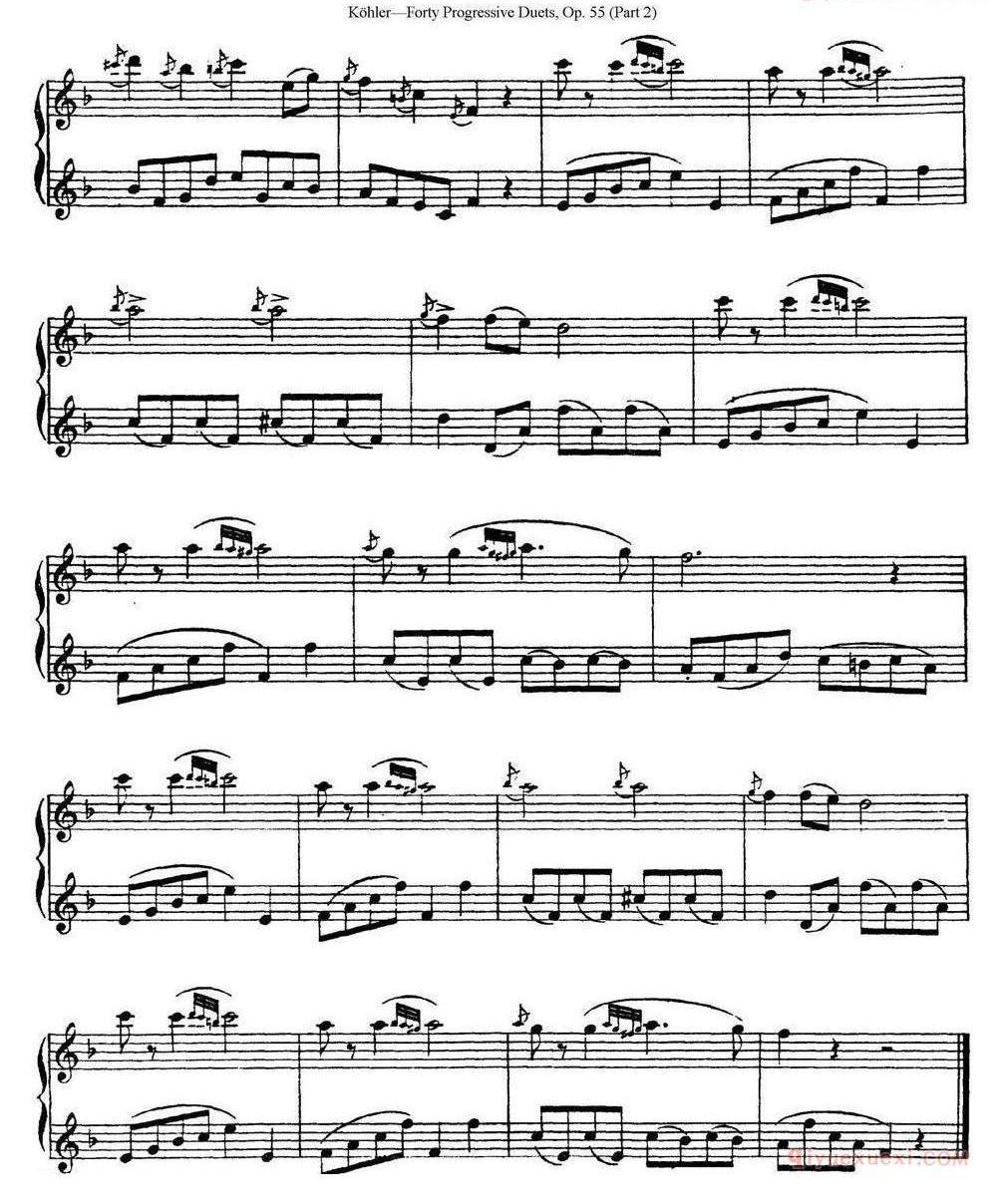 柯勒40首长笛提高练习曲OP.55(二重奏)NO.1-NO.15