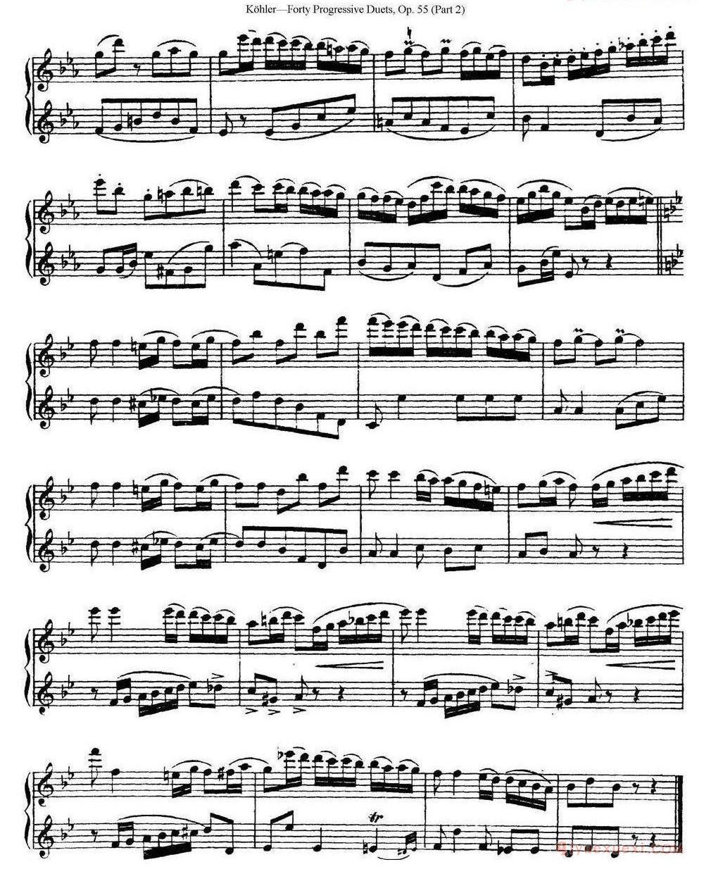 柯勒40首长笛提高练习曲OP.55(二重奏)NO.1-NO.15