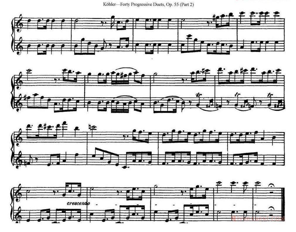 柯勒40首长笛提高练习曲OP.55（二重奏）NO.1-NO.15
