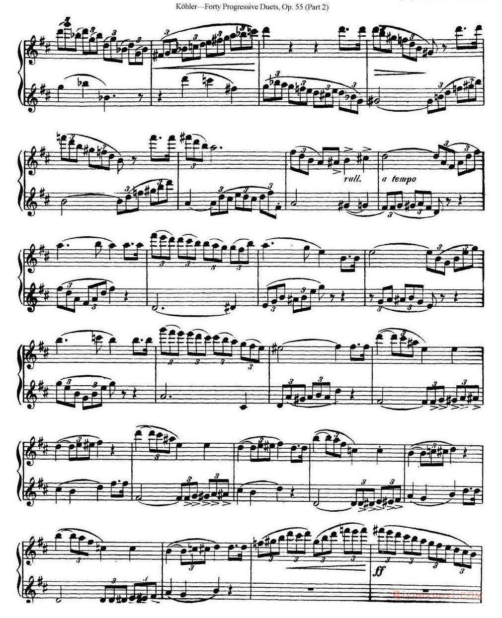 柯勒40首长笛提高练习曲OP.55（二重奏）NO.1-NO.15