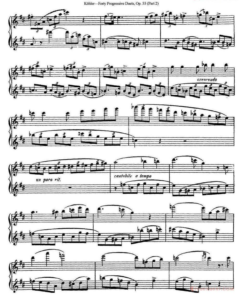 柯勒40首长笛提高练习曲OP.55（二重奏）NO.1-NO.15