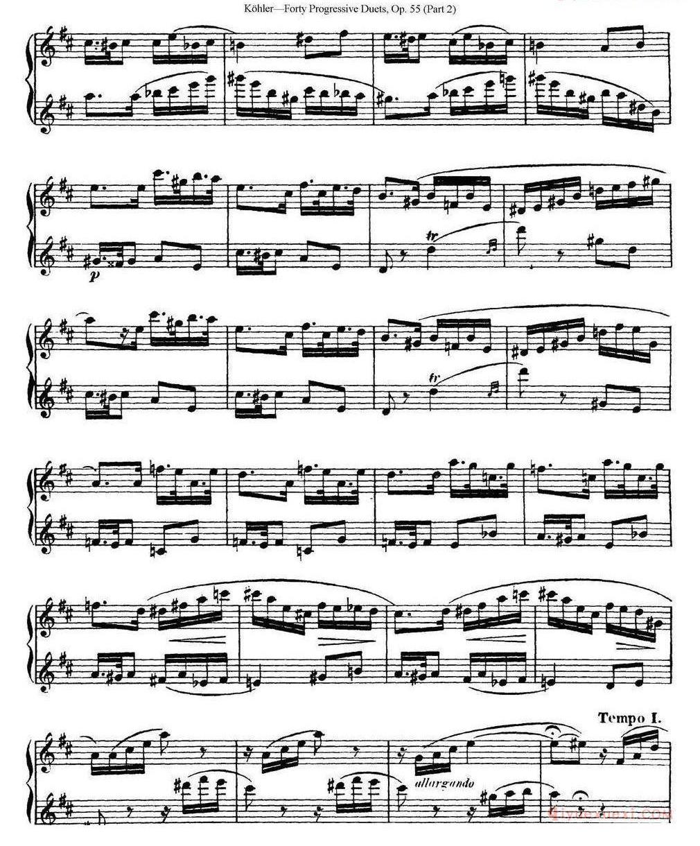 柯勒40首长笛提高练习曲OP.55(二重奏)NO.1-NO.15