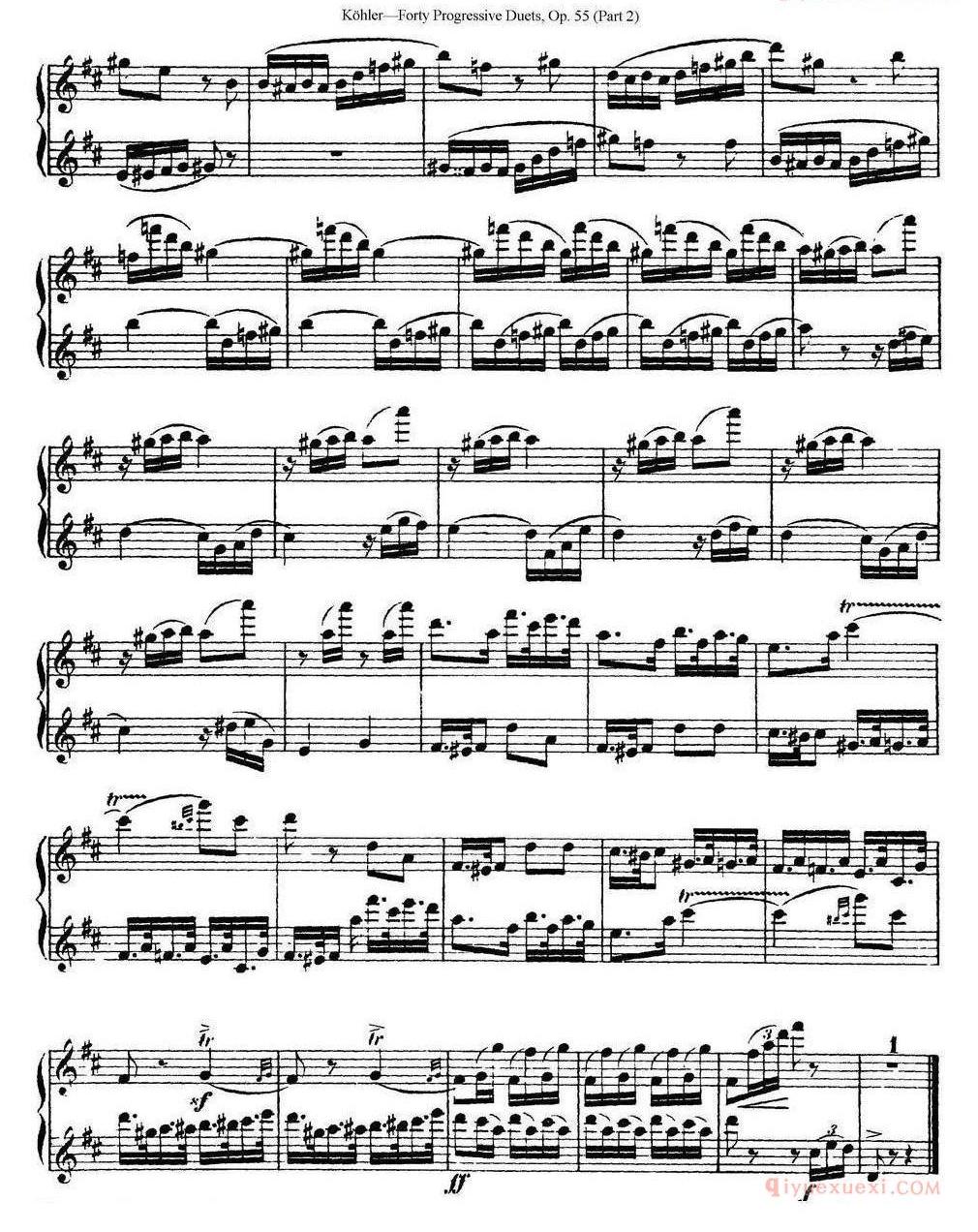 柯勒40首长笛提高练习曲OP.55(二重奏)NO.1-NO.15