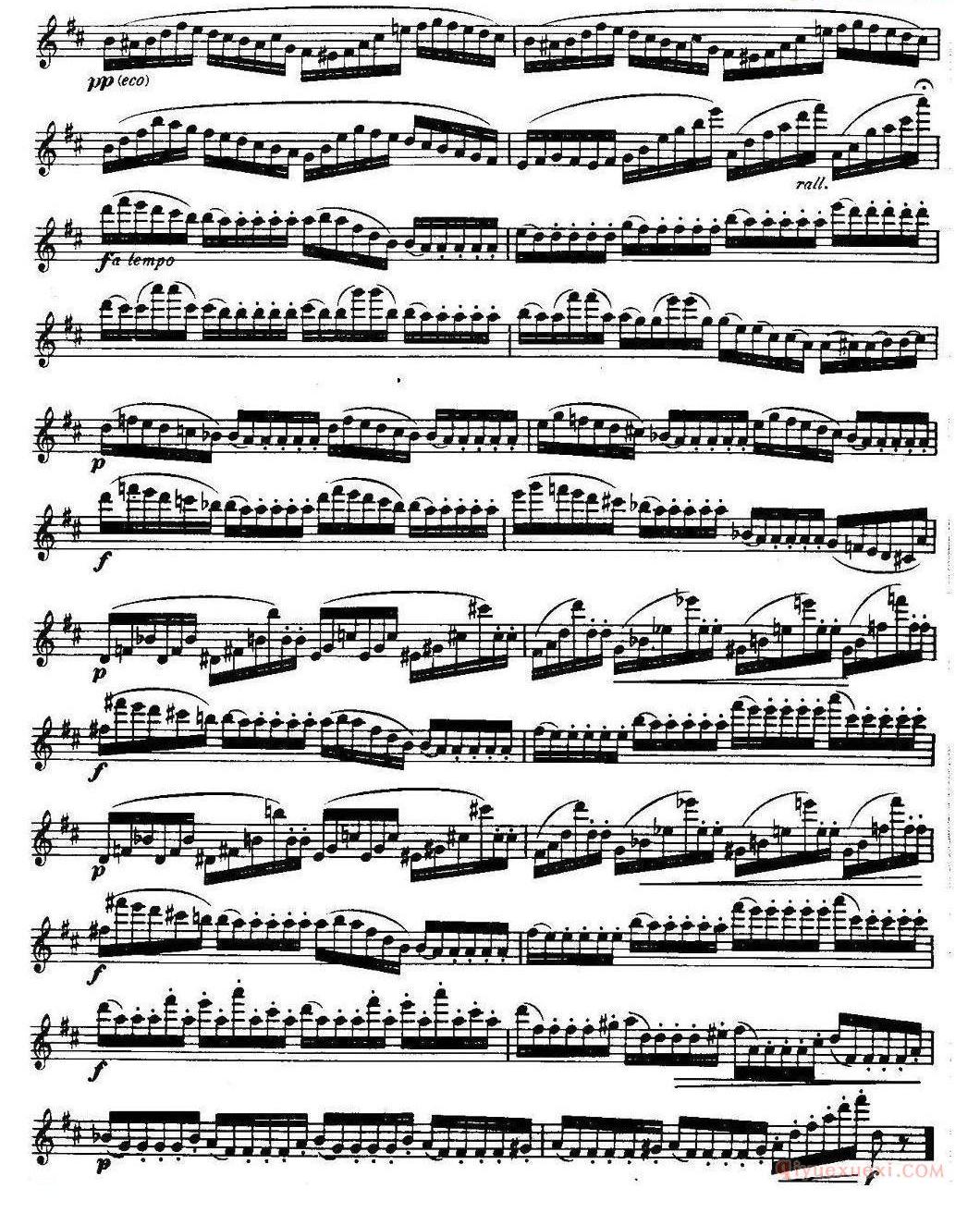 柯勒长笛练习曲作品33号