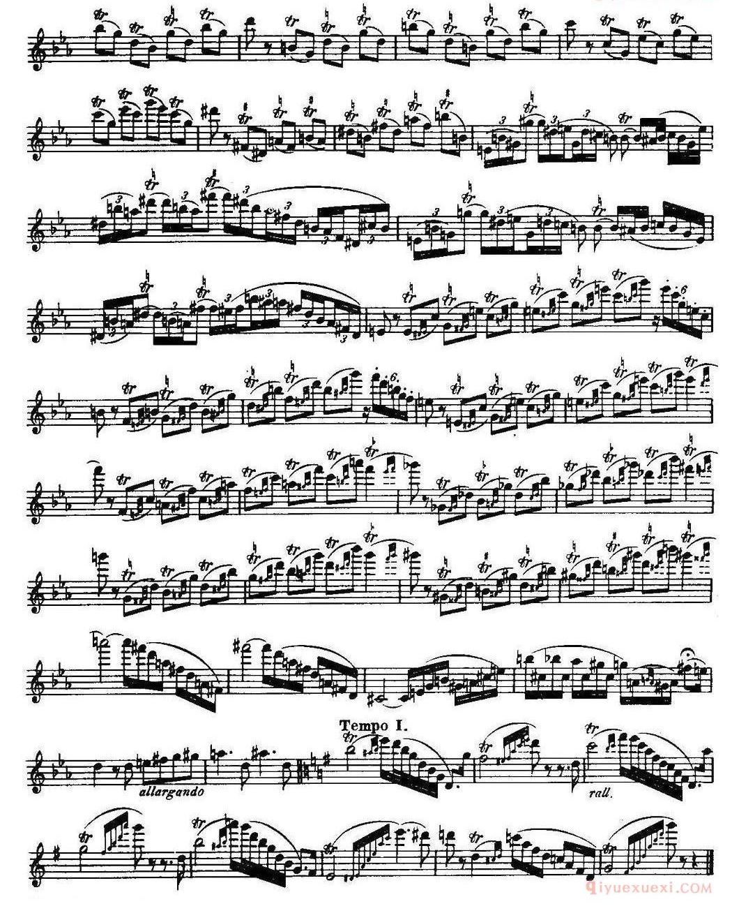 柯勒长笛练习曲作品33号