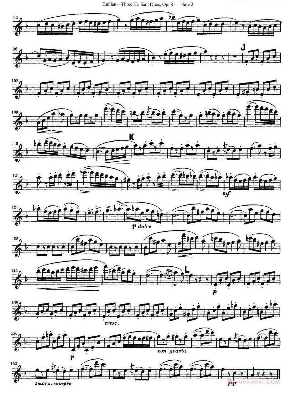 库劳长笛二重奏练习三段OP.81——Flute 2(NO.2)