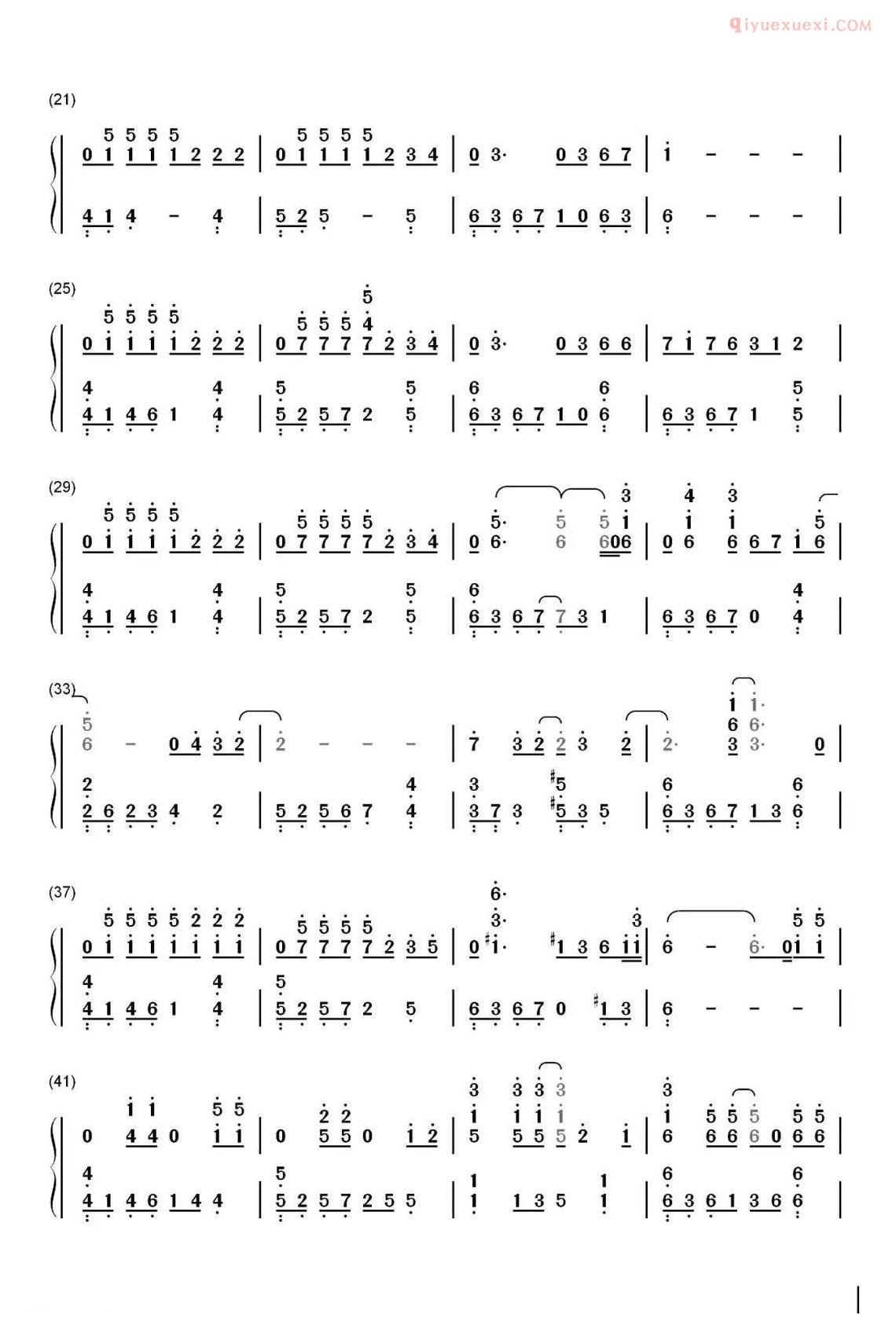 钢琴简谱《你离开的真相》The Truth That You Leave