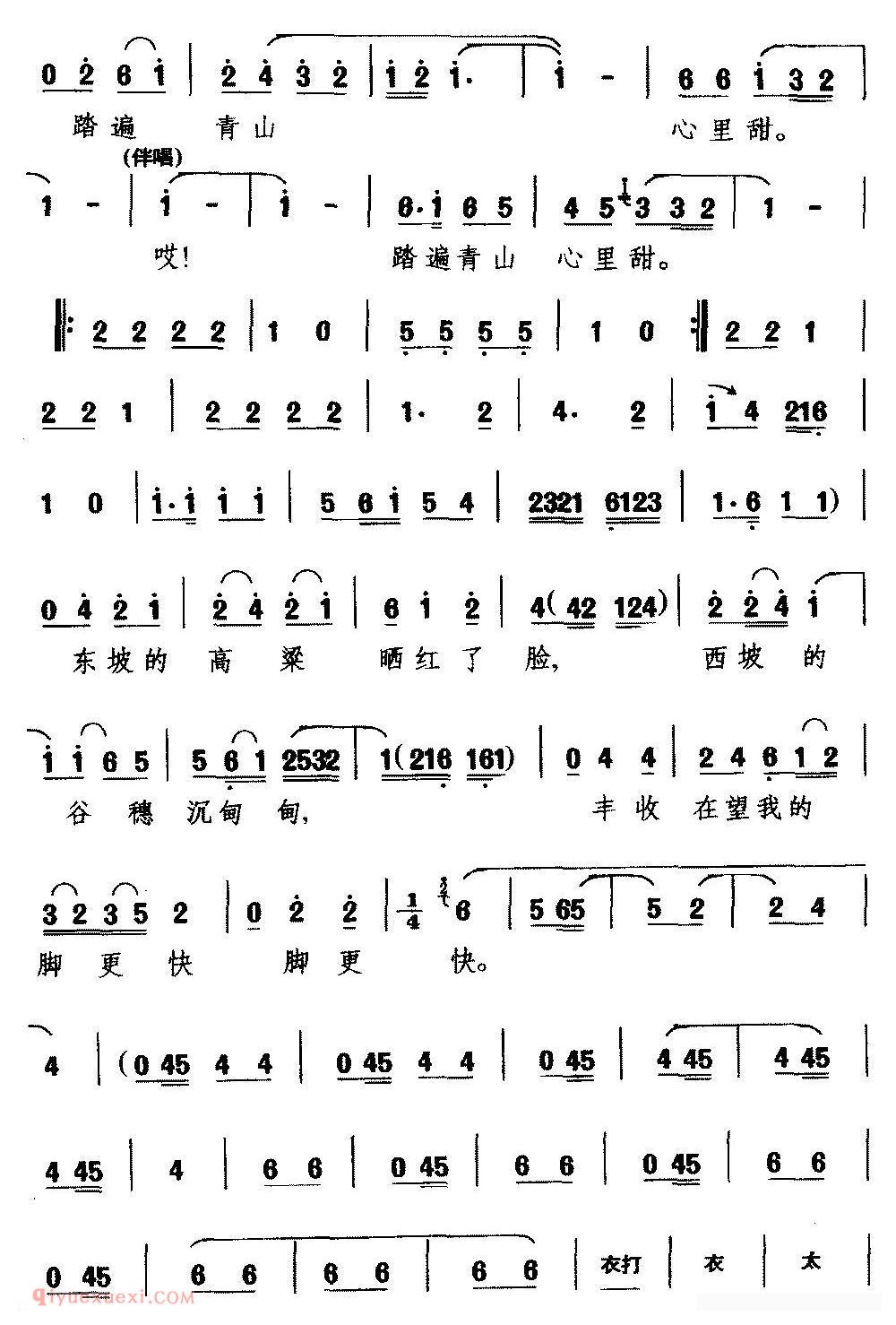 河南曲剧《担起挑子忽闪闪/游乡/选段 杜娟唱》简谱