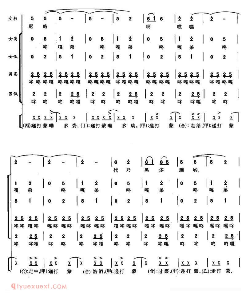 【木鼓敲起来/王德文 词曲】简谱