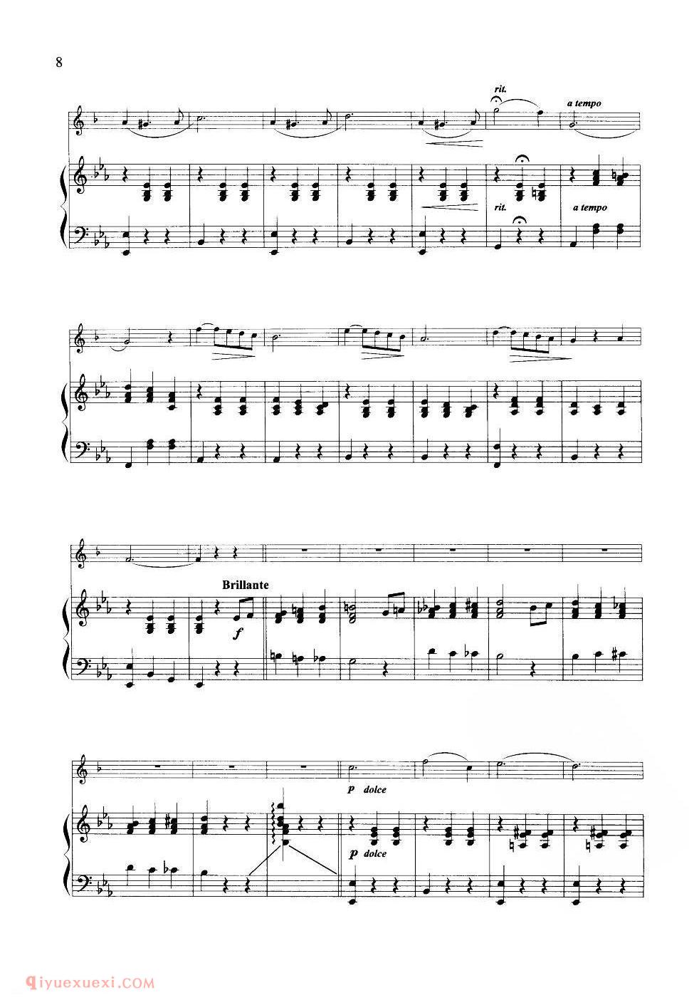 小号独奏乐曲谱《朋友》美/史密斯 曲/C·Smith