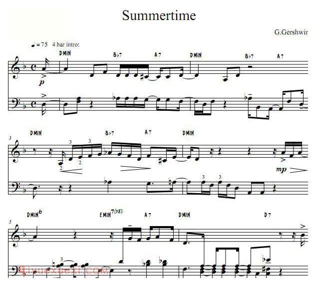 马林巴谱《Summertime》