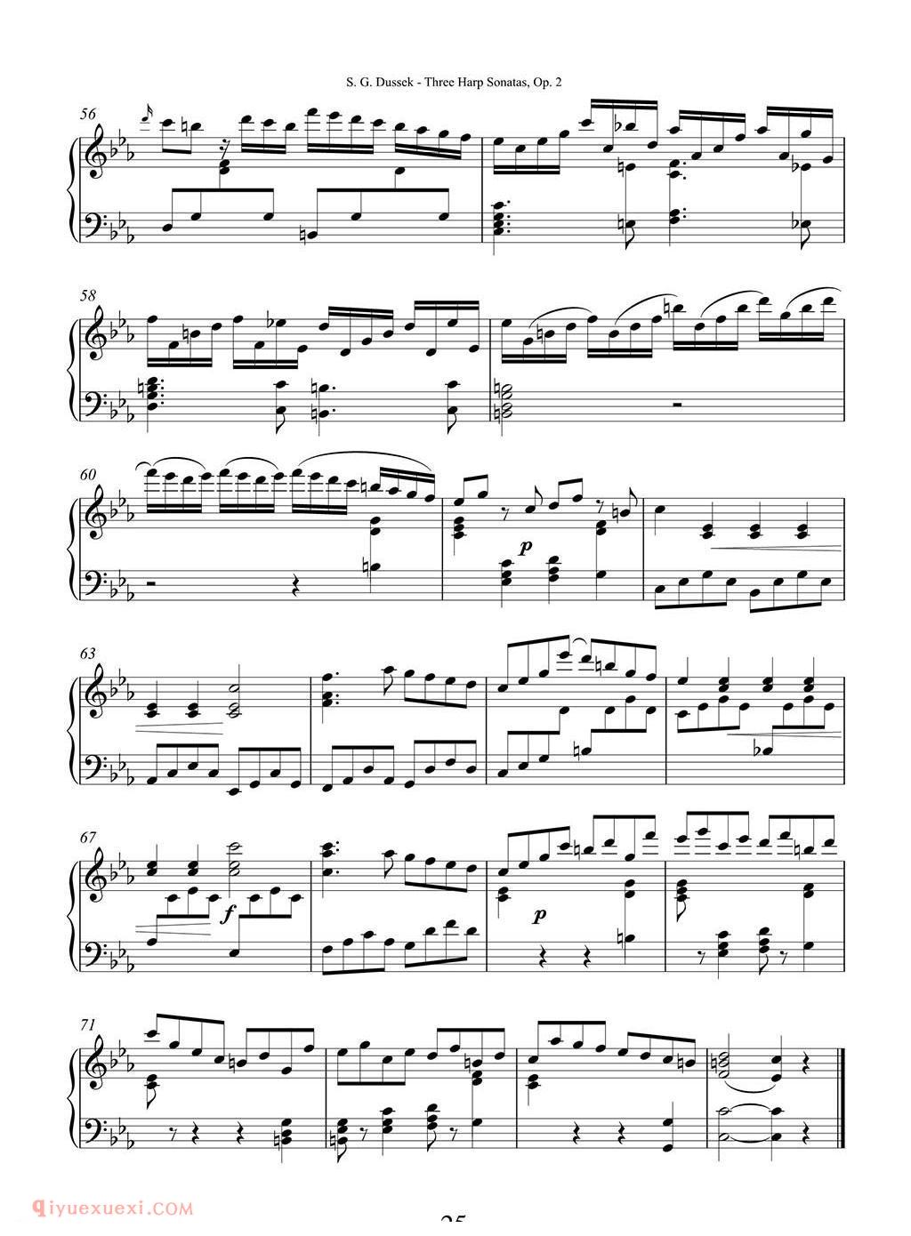 杜塞克三首竖琴奏鸣曲Op.2 No.3/Dussek Three Harp Sonatas Op. 2 No.3
