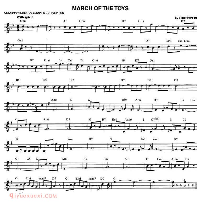 五线谱《MARCH OF THE THREE KINGS》