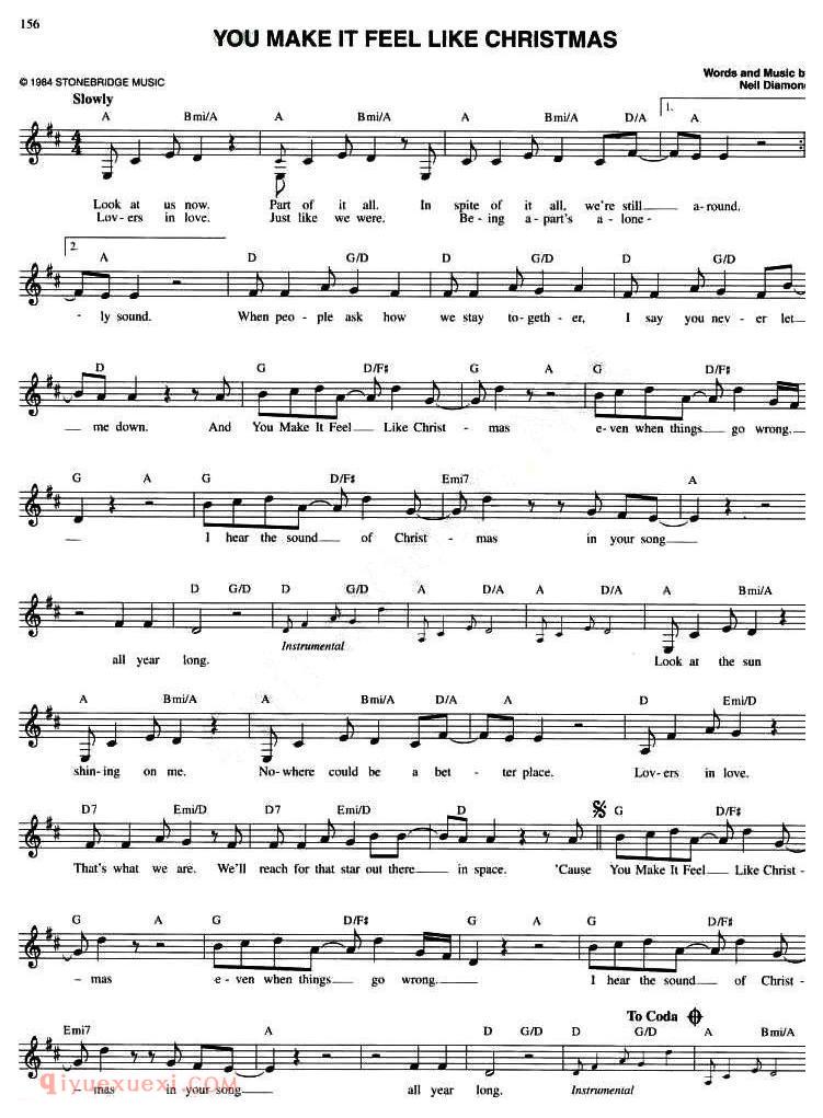 五线谱《YOU MAKE IT FEEL LIKE CHRISTMAS》