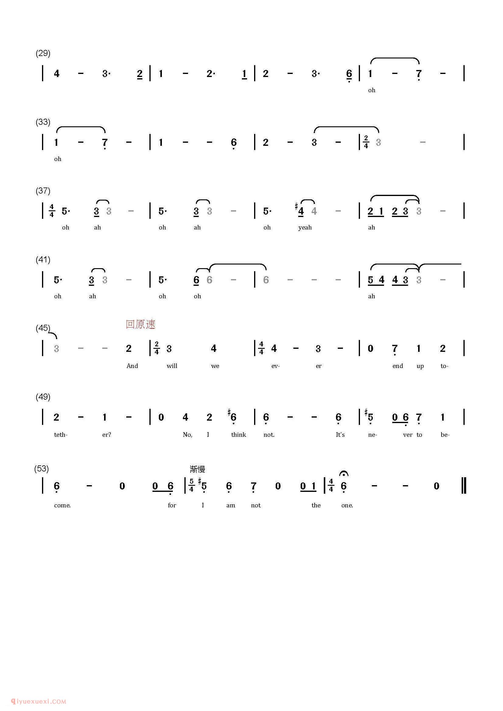 简谱《Sally's Song》