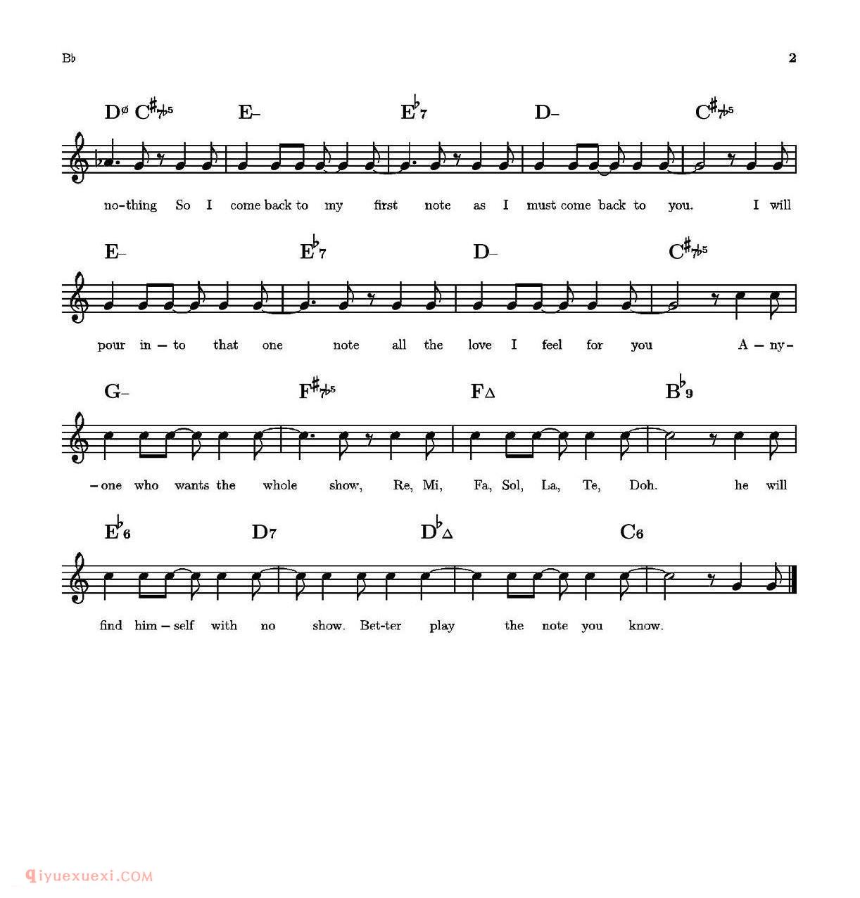 One note samba | 五线谱