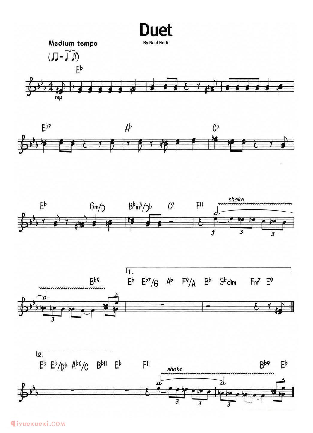 Duet_蓝调音乐 | 五线谱
