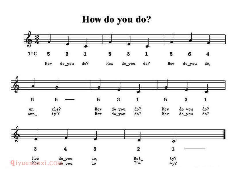 How do you do 你好 | 英文儿歌