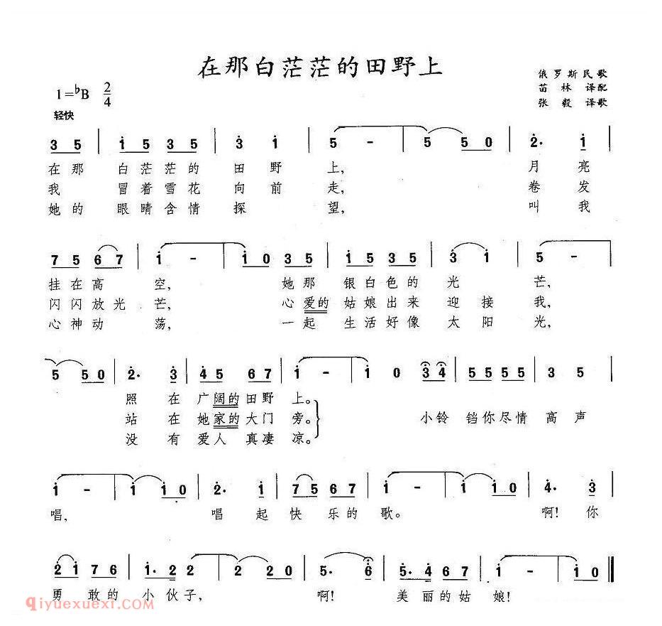 在那白茫茫的田野上 | 俄罗斯