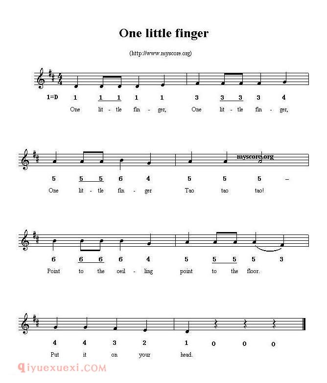 One little finger