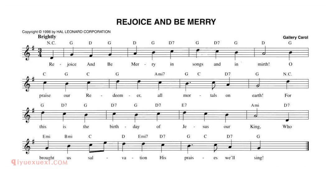 REJOICE AND BE MERRY