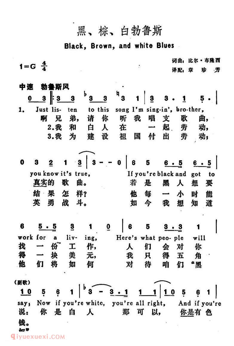 黑、棕、白勃鲁斯 Black,Brown,and White Blues | 美国