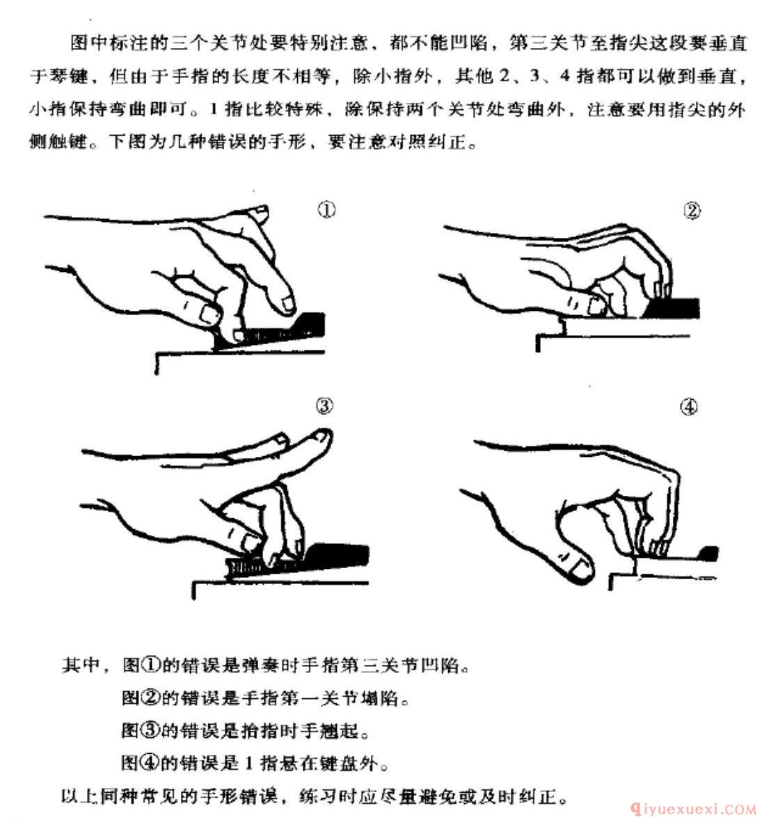 电子琴手的形状