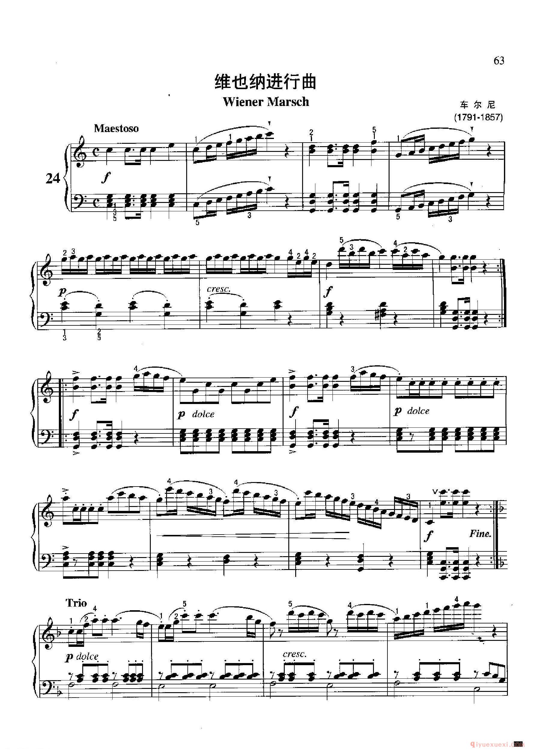 维也纳进行曲(wiener Marsch)车尔尼