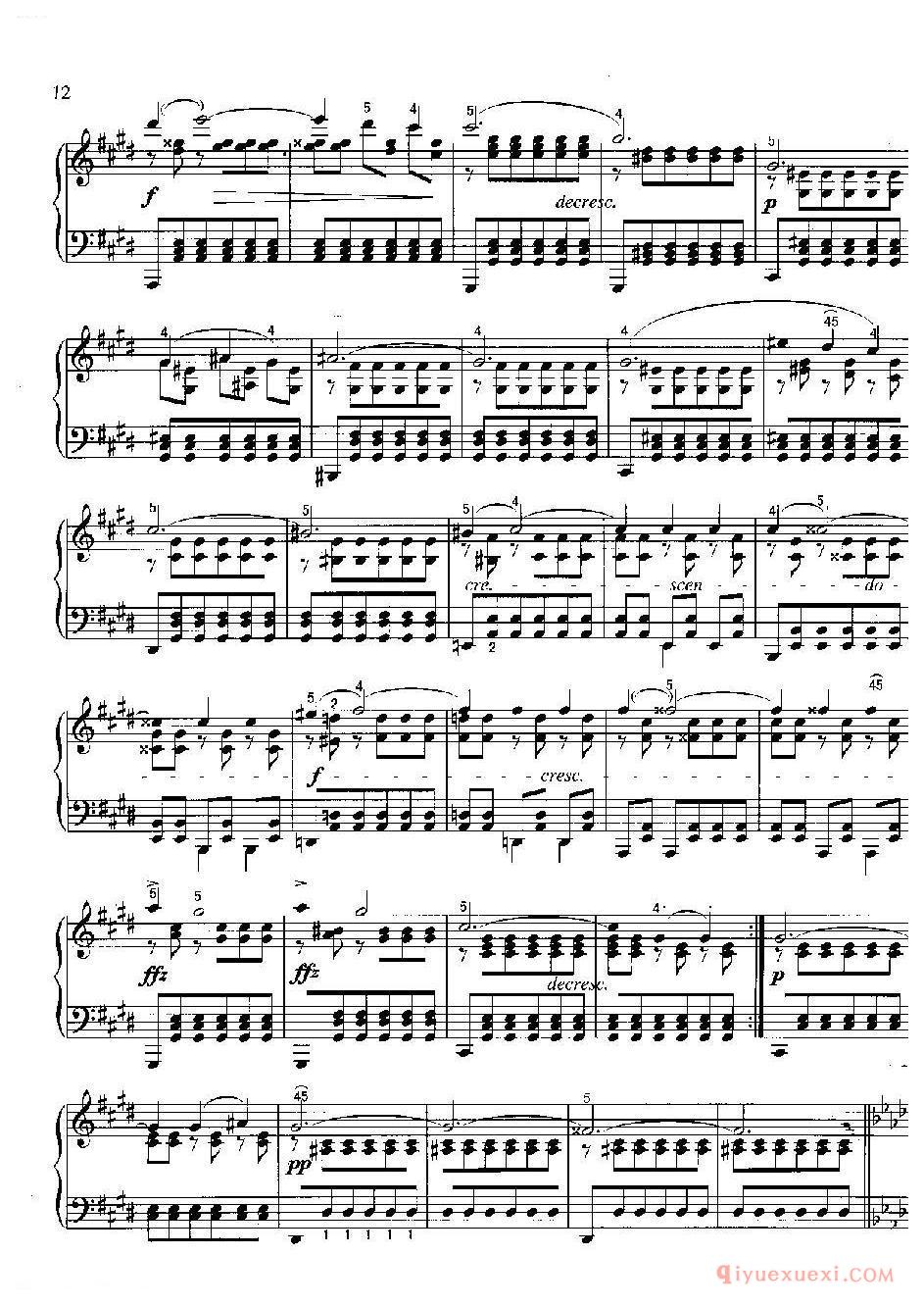 即兴曲(第4首)(Impromptu IⅣ, 0p.90-4) 舒柏特