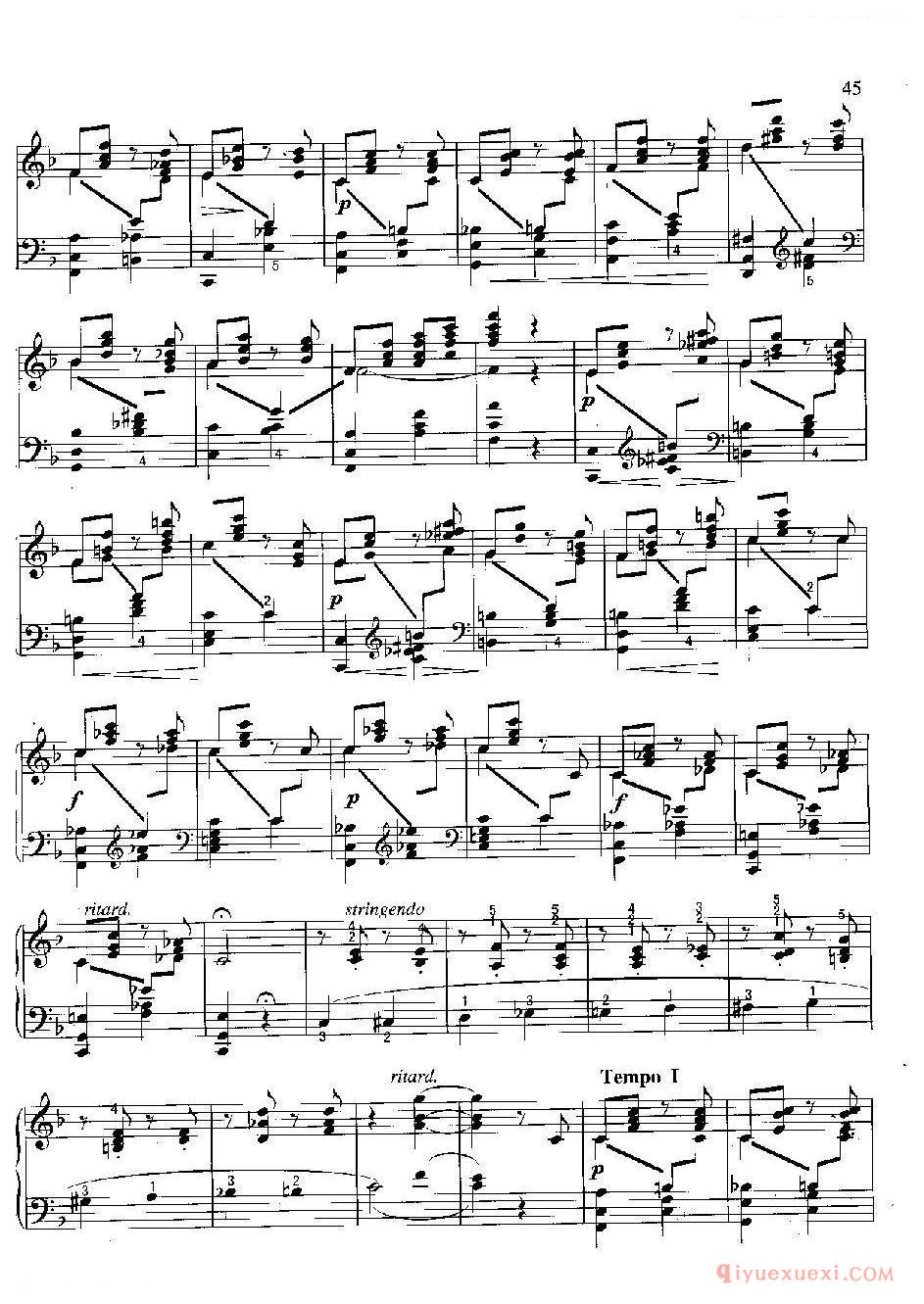 旋律(F大调)(Melody in F) 鲁宾斯坦