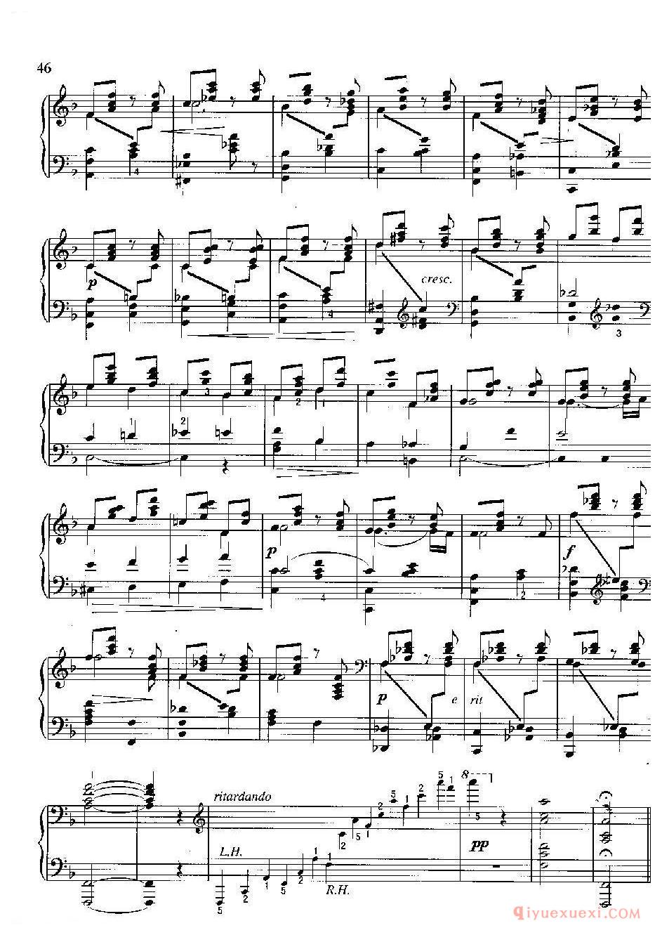 旋律(F大调)(Melody in F) 鲁宾斯坦