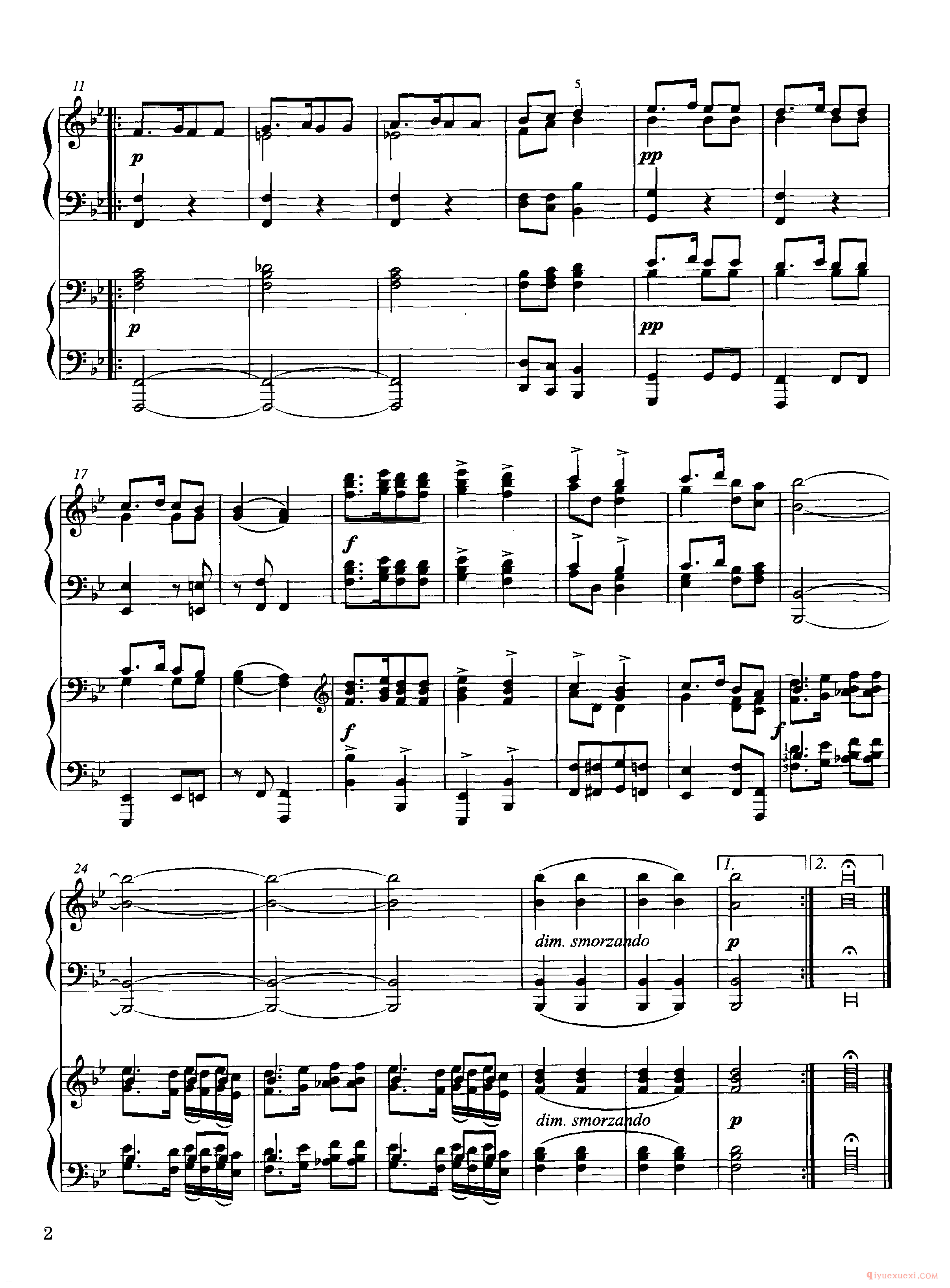 世界著名双钢琴名曲:海顿主题变奏曲( Variations on a Theme by Joseph Hayden)勃拉