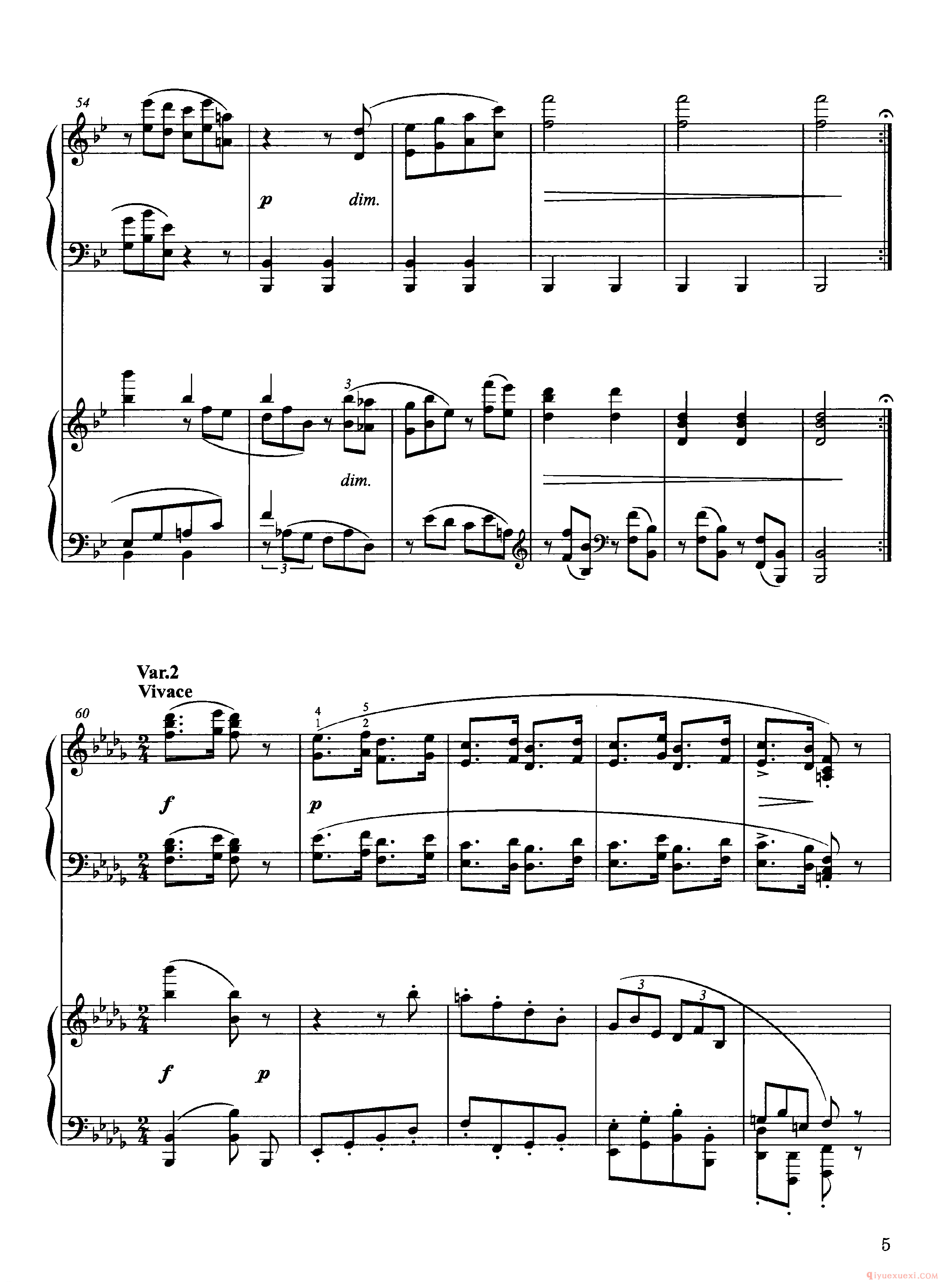 世界著名双钢琴名曲:海顿主题变奏曲( Variations on a Theme by Joseph Hayden)勃拉