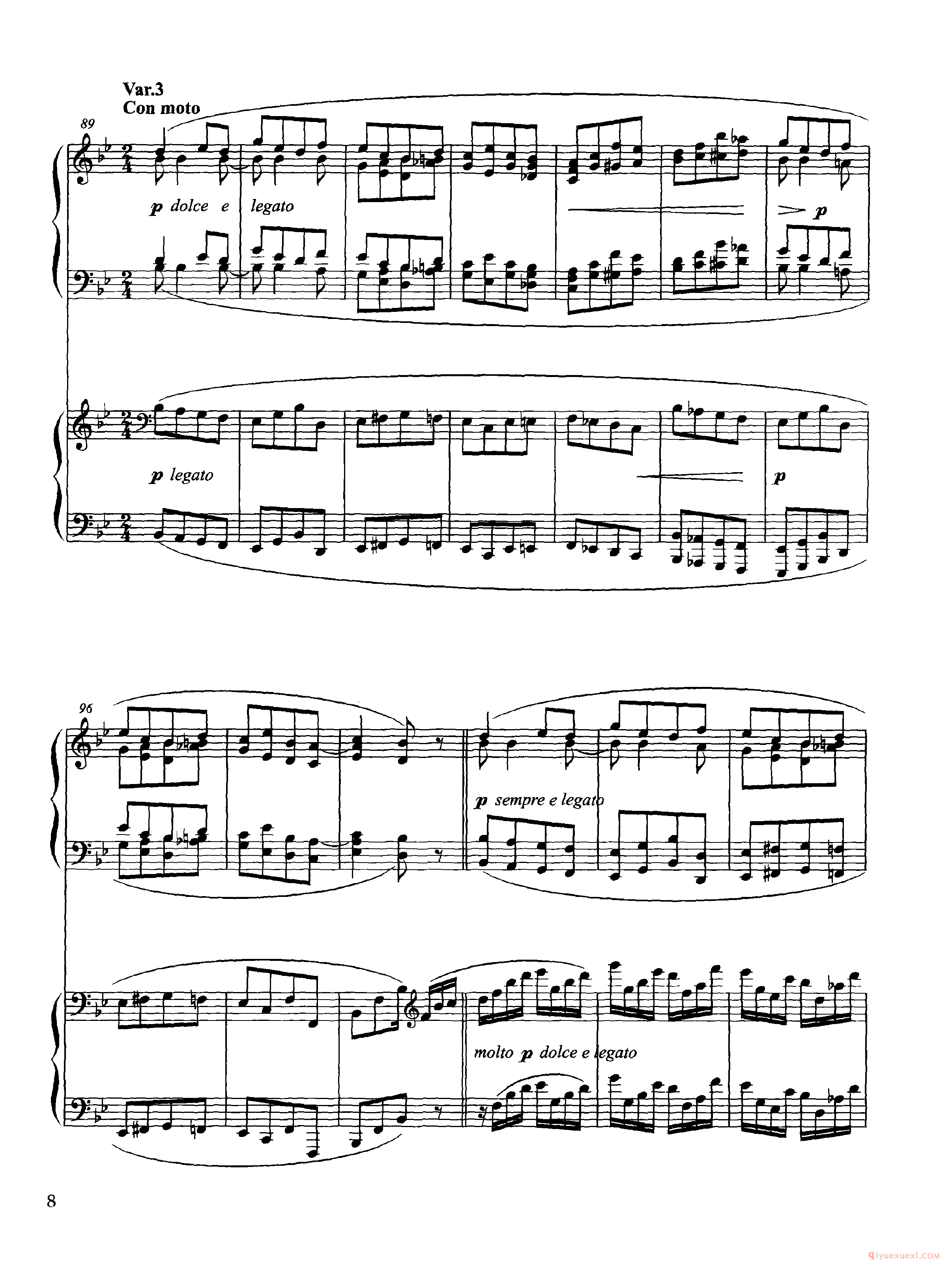 世界著名双钢琴名曲:海顿主题变奏曲( Variations on a Theme by Joseph Hayden)勃拉